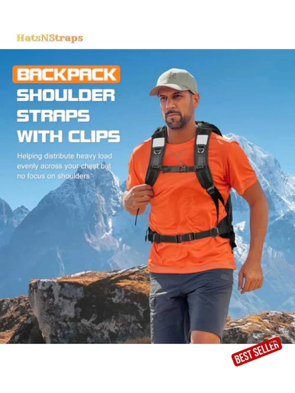 Adjustable Padded Backpack Straps with Metal Clips Replacement Dry Bag Straps